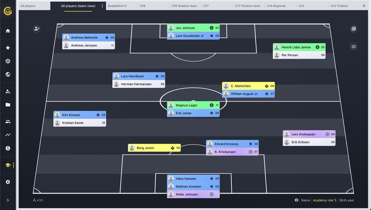 Structure the academy database